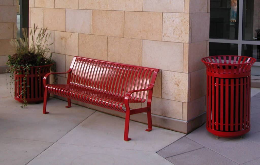Carnival Bench, Receptacle and Planter