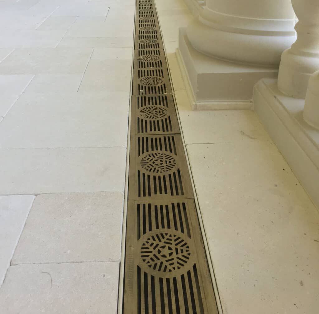 Custom trench grate at private residence - The Woodlands, TX